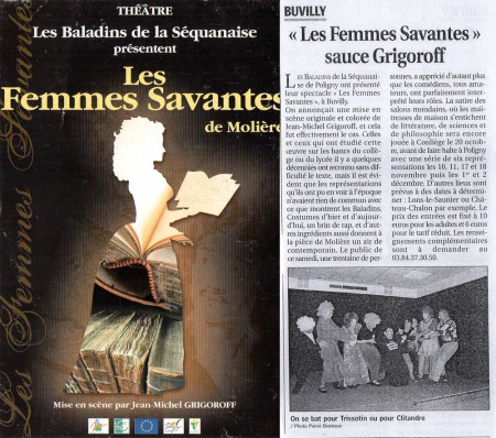 Les femmes savantes, mise en scène Jean-Michel Grigoroff-2006
