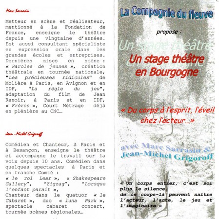 Stage théâtre en Bourgogne, 2003